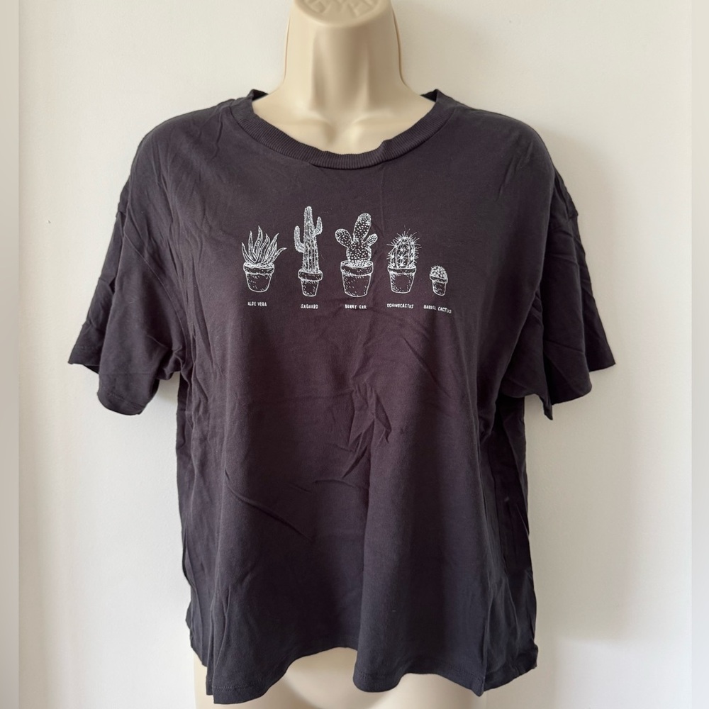 Dark Gray Cactus Tee